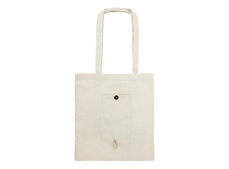 BOLSA DE ALGODON PLEGABLE CON BOLSILLO "NADIA"