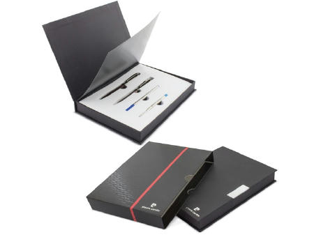 ESTUCHE BOLIGRAFO+ROLLER DOBLE RECAMBIO GENOVA PIERRE CARDIN