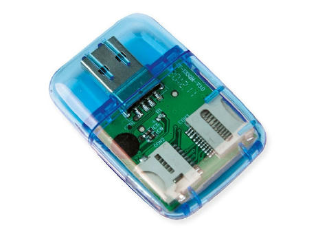 LECTOR DE TARJETAS AXER AZUL