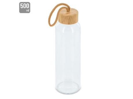 BOTELLA CRISTAL TAPON BAMBU "BLIS"