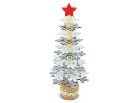 ARBOLITO DE NAVIDAD RPET Y MADERA RECICLADA "PUKKY"