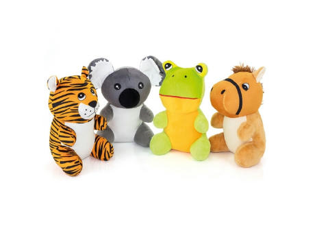 SET 4 PELUCHES "HAPPY ZOO"