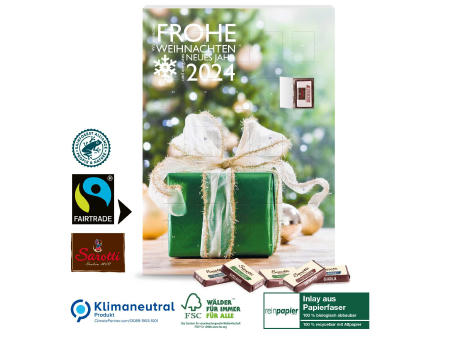 Wand-Adventskalender Organic mit Fairtrade-Kakao