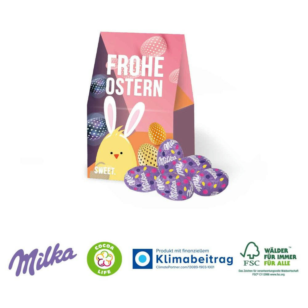 Businesspräsent „Selection Mini“ mit Milka Alpenmilch Eier