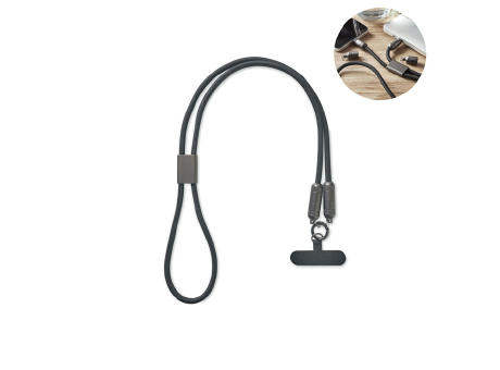 Lanyard cargador de móvil