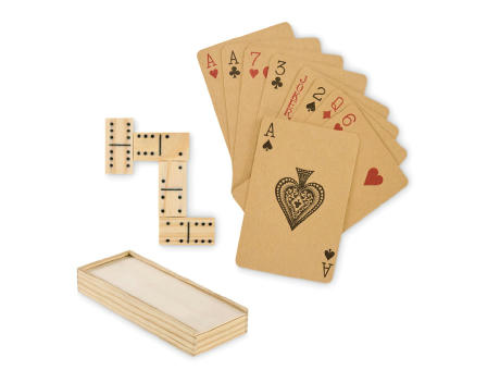 Juego de dominó y cartas
