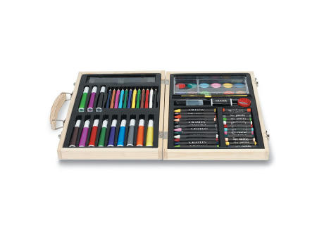 Set pinturas en caja de madera