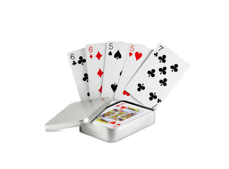Juego de cartas caja metal