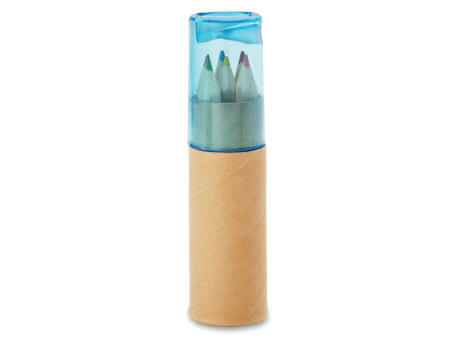 6 lápices de color en tubo