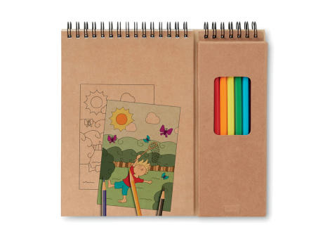 Set de lápices y cuaderno