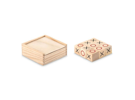Juego tres en raya de madera