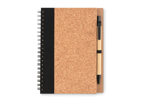 Libreta con bolígrafo tapa corc