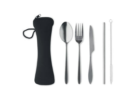 Set cubiertos acero inoxidable