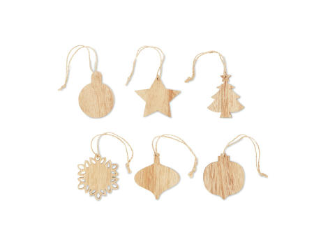 Adornos navideños de madera