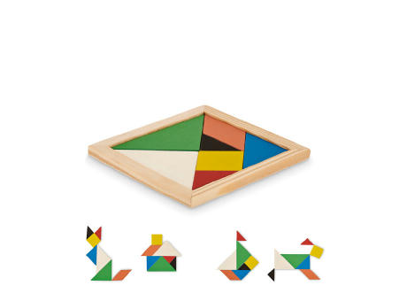 Rompecabezas Tangram de madera