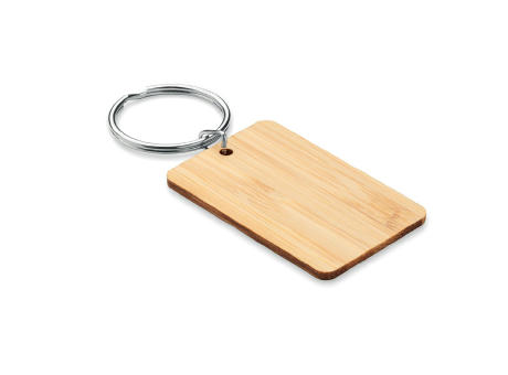 Llavero rectangular de bambú