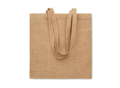 Bolsa de yute de asas largas