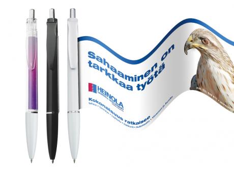 Info-Pen Delta Kugelschreiber mit ausziehbarer Werbefahne