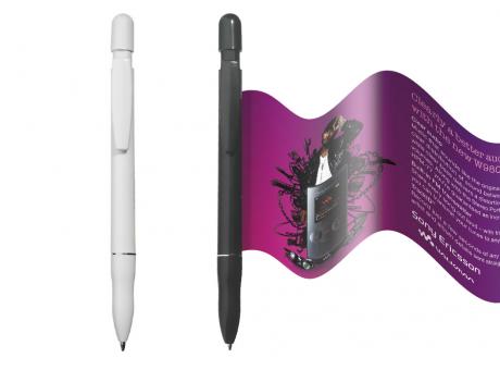 Info-Pen Starline Kugelschreiber mit ausziehbarer Werbefahne
