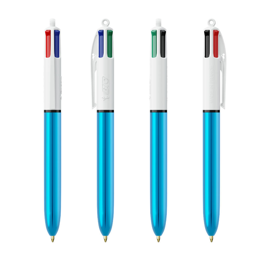 BIC® 4 Colours Shine Kugelschreiber + Lanyard