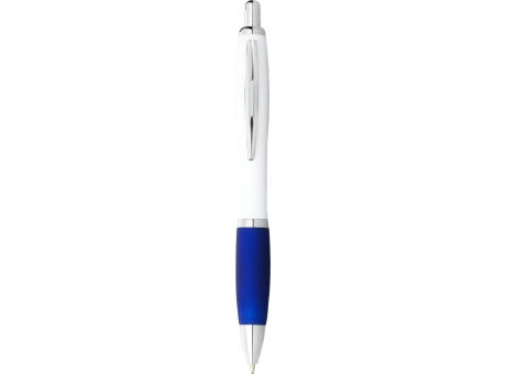 Bolígrafo blanco con empuñadura de color Nash (tinta negra)