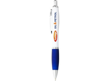 Bolígrafo blanco con empuñadura de color Nash (tinta negra)