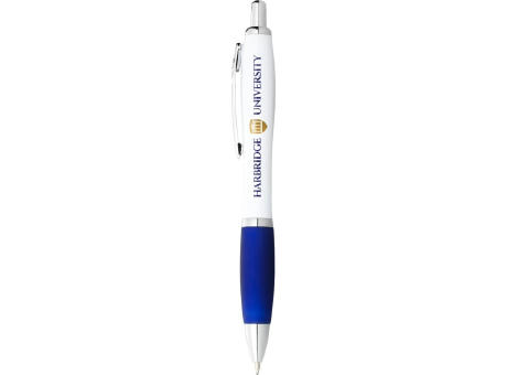 Bolígrafo blanco con empuñadura de color Nash (tinta negra)