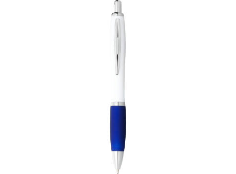 Bolígrafo blanco con empuñadura de color Nash (tinta negra)