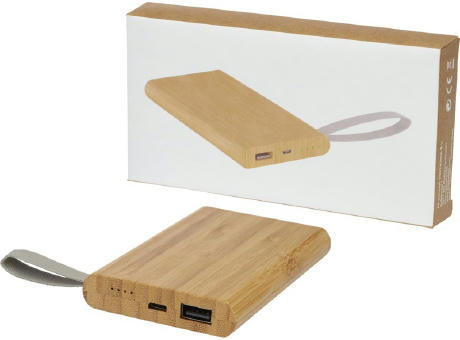Batería externa de 5000 mAh de bambú Tulda