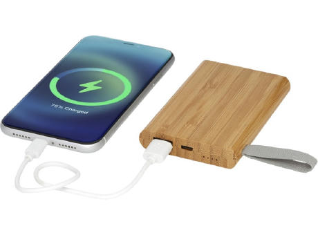 Batería externa de 5000 mAh de bambú Tulda