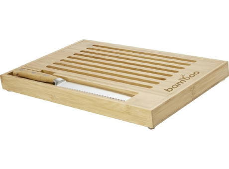 Tabla de cortar de bambú con cuchillo Pao
