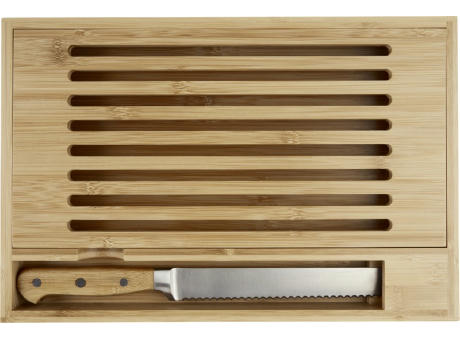 Tabla de cortar de bambú con cuchillo Pao
