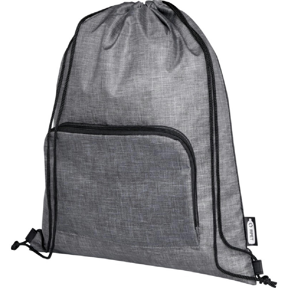 Bolsa con cordón plegable reciclada de 7L Ash