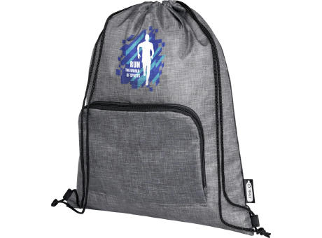 Bolsa con cordón plegable reciclada de 7L Ash