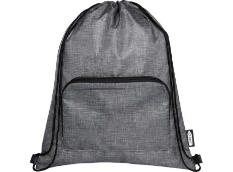 Bolsa con cordón plegable reciclada de 7L Ash