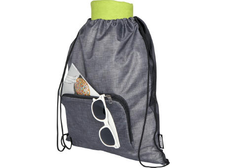 Bolsa con cordón plegable reciclada de 7L Ash