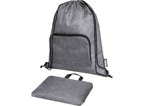 Bolsa con cordón plegable reciclada de 7L Ash