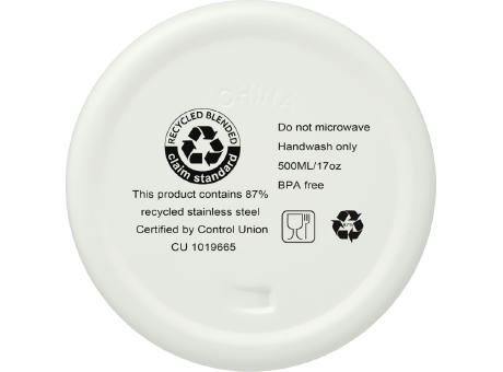 Bidón con aislamiento al vacío de 500 ml de cobre de acero inoxidable reciclado con certificación RCS Vasa