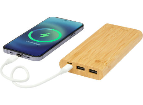 Batería externa de 10,000 mAh de bambú Tulda