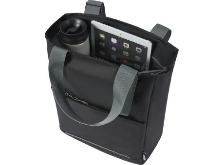 Bolsa Tote para portátil de 14" de material reciclado GRS resistente al agua de 14 l "Aqua"