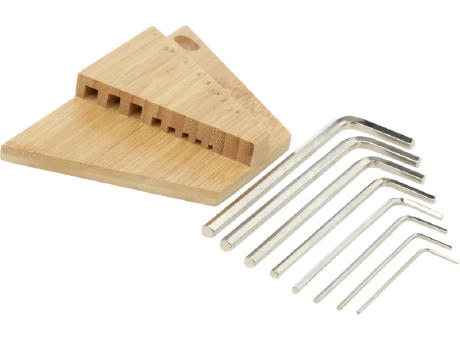 Set de llaves hexagonales de bambú Allen