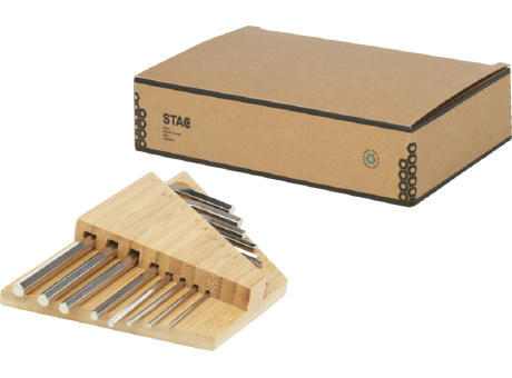 Set de llaves hexagonales de bambú Allen