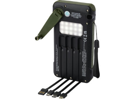 Batería externa de dinamo solar en plástico reciclado de 10 000 mAh con certificación RCS  Soldy 