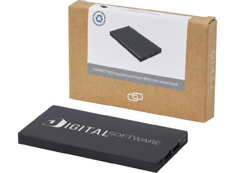 Batería externa de 5000 mAh en aluminio reciclado "Connect" 