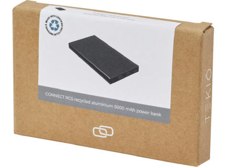 Batería externa de 5000 mAh en aluminio reciclado "Connect" 