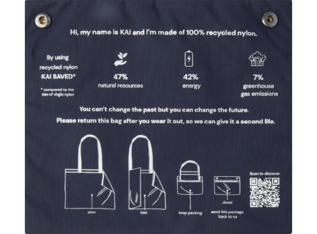 Bolsa Tote circular reciclada GRS Kai