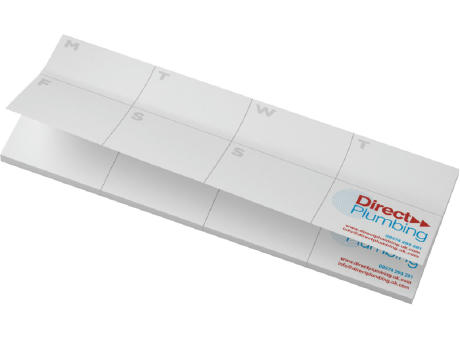 Libreta con notas adhesivas de material reciclado con planificador impreso Sticky-Mate®