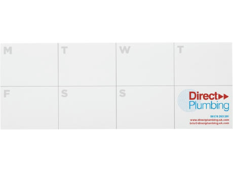 Libreta con notas adhesivas de material reciclado con planificador impreso Sticky-Mate®