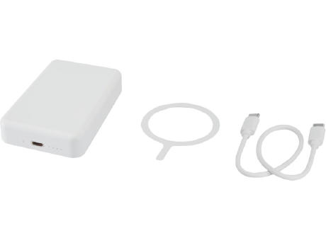 Batería externa inalámbrica magnética de 10 000 mAh y 15 W con PD de 20 W fabricada con plástico reciclado Acrab
