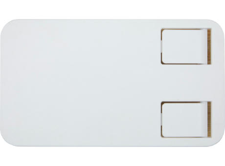 Soporte para teléfono de sobremesa plegable de plástico reciclado con detalles de bambú Alfirk